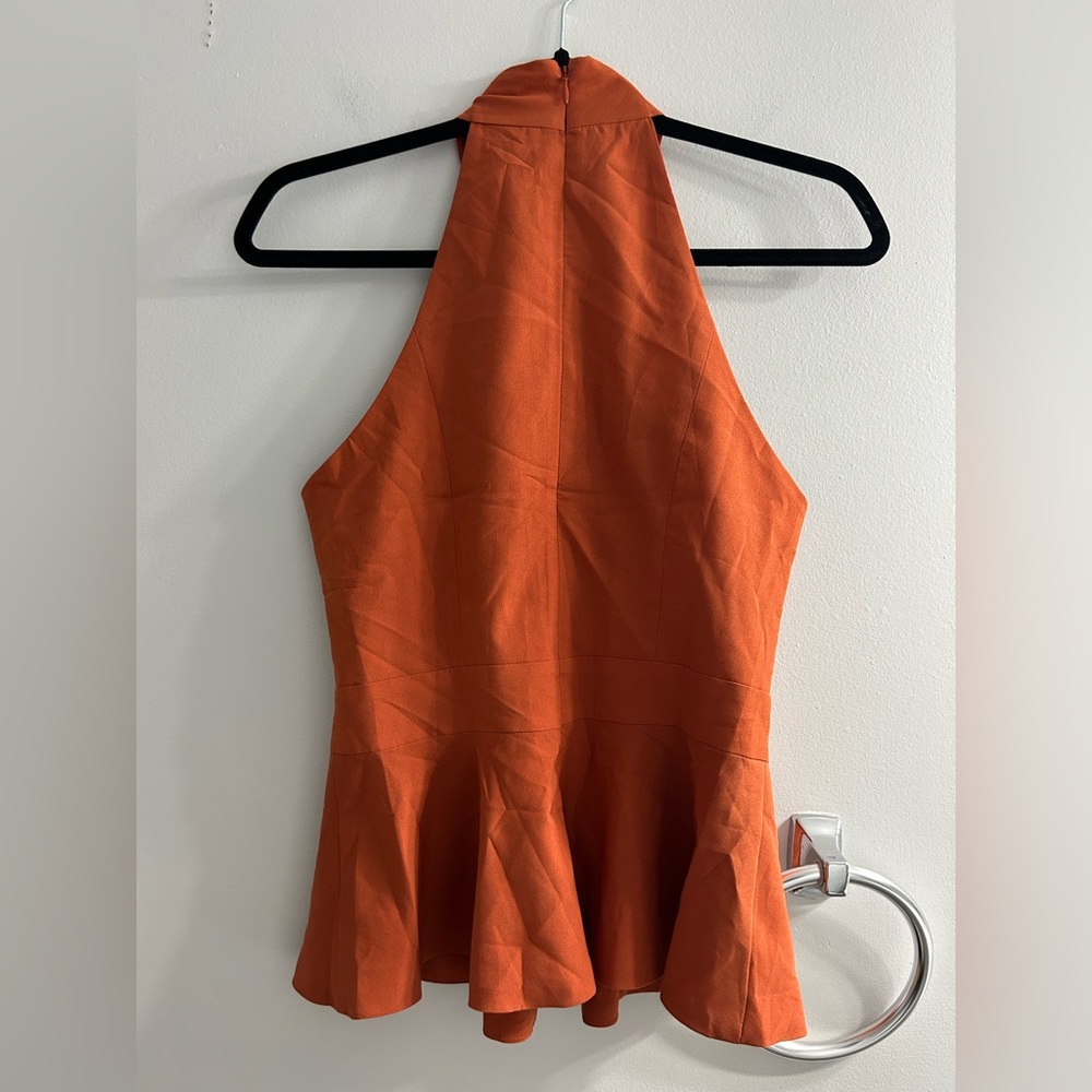 House of Harlow X revolve peplum burnt orange top - Picture 6 of 7